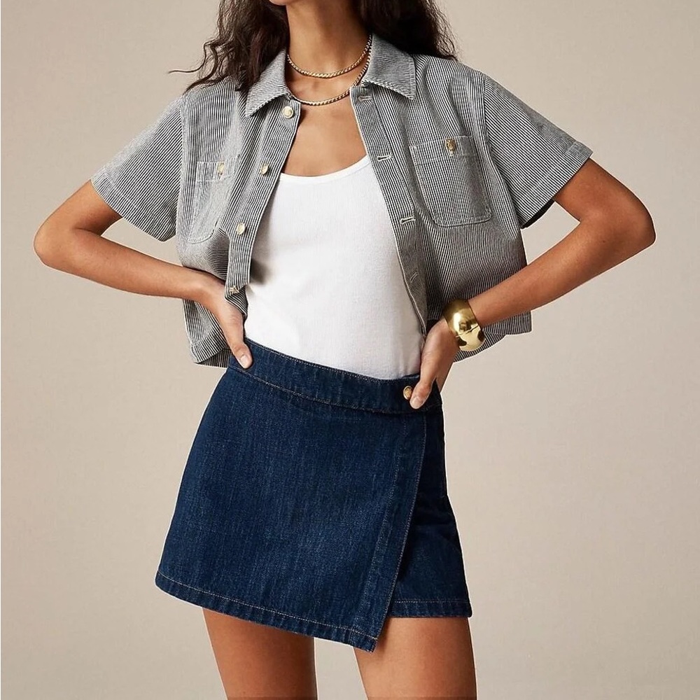 NEW J.Crew denim skort size 2